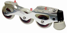 Load image into Gallery viewer, Bladeworx inline skate part 10 / No Thanks Snow White Inline Figure Skating Frame Set (NOT INCLUDING BOOTS)