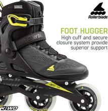 Load image into Gallery viewer, Bladeworx Inline Skates Macroblade 100 3WD Black/Lime