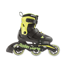 Load image into Gallery viewer, Bladeworx inline skates Rollerblade Microblade 3WD Kids Adjustable Inline Skates - Black/Lime