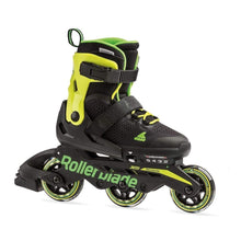 Load image into Gallery viewer, Bladeworx inline skates USJ 11 - US 1 Rollerblade Microblade 3WD Kids Adjustable Inline Skates - Black/Lime