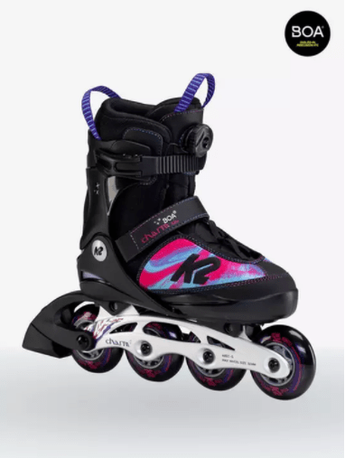 Bladeworx Kids Adjustable Inline Skates 11-2 K2 Charm Boa Alu Kids Adjustable Skates