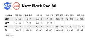 Bladeworx POWERSLIDE NEXT BLACK RED 80 MENS INLINE SKATES
