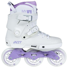 Load image into Gallery viewer, Bladeworx POWERSLIDE NEXT GREY / LAVENDER 3 x 100MM INLINE SKATES