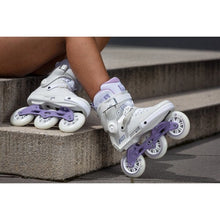Load image into Gallery viewer, Bladeworx POWERSLIDE NEXT GREY / LAVENDER 3 x 100MM INLINE SKATES