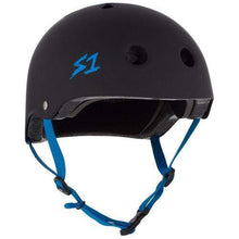 Load image into Gallery viewer, Bladeworx protective Cyan / Extra Small S-One Lifer Helmet : Matte Black Coloured Straps