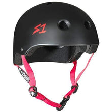 Load image into Gallery viewer, Bladeworx protective Pink / Extra Small S-One Lifer Helmet : Matte Black Coloured Straps