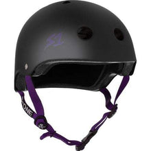 Load image into Gallery viewer, Bladeworx protective Purple / Extra Small S-One Lifer Helmet : Matte Black Coloured Straps