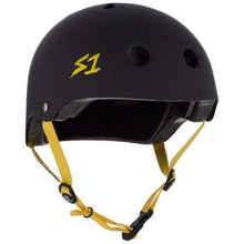 Load image into Gallery viewer, Bladeworx protective Yellow / Extra Small S-One Lifer Helmet : Matte Black Coloured Straps