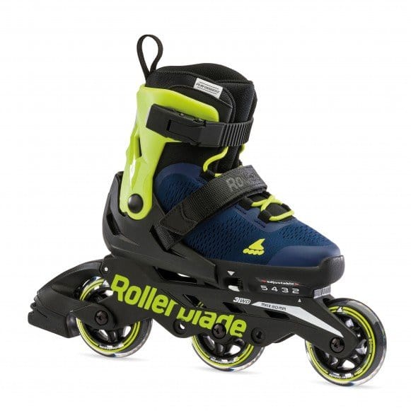 Bladeworx Pty Ltd inline skates Rollerblade Microblade 3WD Kids Adjustable Inline Skates - Royal Blue/Lime