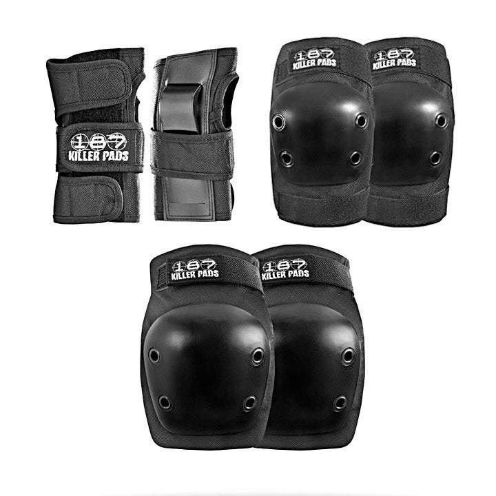 Bladeworx Pty Ltd protective 187 KILLER PADS SIX PACK : BLACK : ADULT