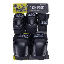 Load image into Gallery viewer, Bladeworx Pty Ltd protective 187 KILLER PADS SIX PACK : BLACK : ADULT