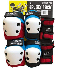 Load image into Gallery viewer, Bladeworx Pty Ltd protective Blue Red &amp; White 187 Killer Pads | Junior Pack