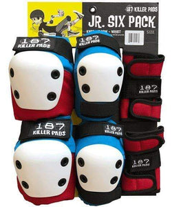 Bladeworx Pty Ltd protective Blue Red & White 187 Killer Pads | Junior Pack