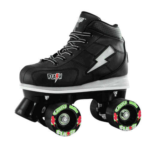 Crazy Flash Roller Skate Black - Bladeworx
