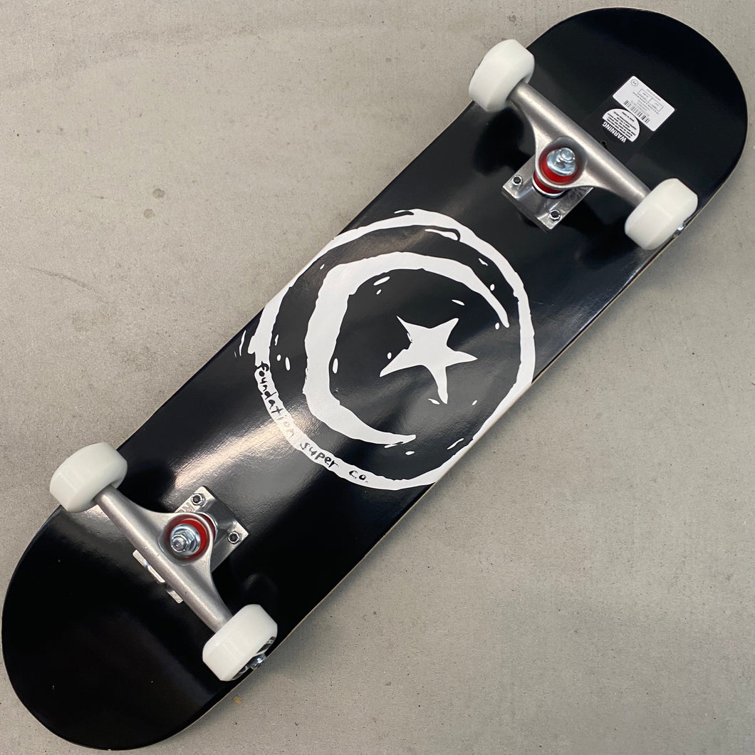 Bladeworx Skateboards Foundation Star and Moon Black (7.875)